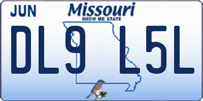 MO license plate DL9L5L