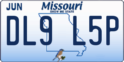 MO license plate DL9L5P