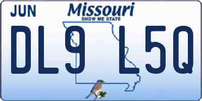 MO license plate DL9L5Q