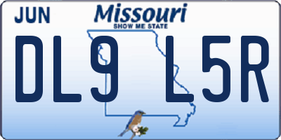 MO license plate DL9L5R