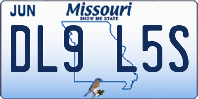 MO license plate DL9L5S