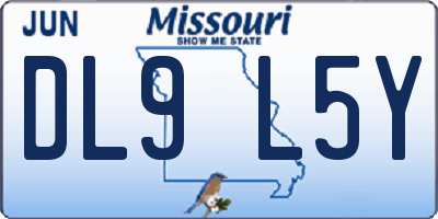 MO license plate DL9L5Y
