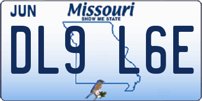 MO license plate DL9L6E