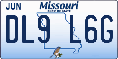 MO license plate DL9L6G