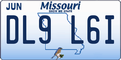 MO license plate DL9L6I