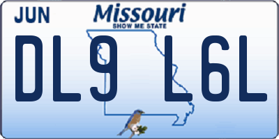 MO license plate DL9L6L