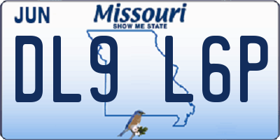 MO license plate DL9L6P