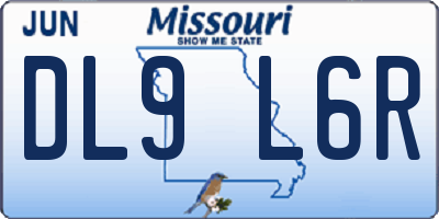 MO license plate DL9L6R