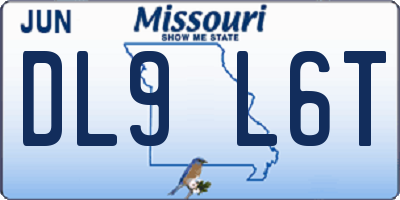 MO license plate DL9L6T