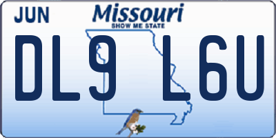 MO license plate DL9L6U