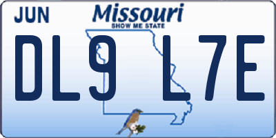 MO license plate DL9L7E