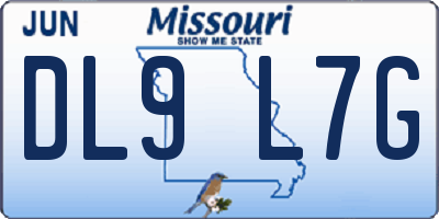 MO license plate DL9L7G