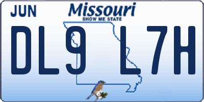 MO license plate DL9L7H