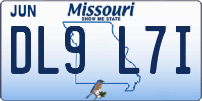 MO license plate DL9L7I