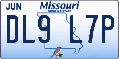 MO license plate DL9L7P