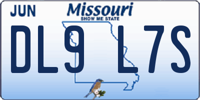 MO license plate DL9L7S