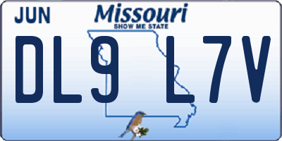 MO license plate DL9L7V
