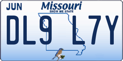 MO license plate DL9L7Y