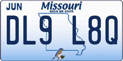 MO license plate DL9L8Q