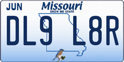 MO license plate DL9L8R