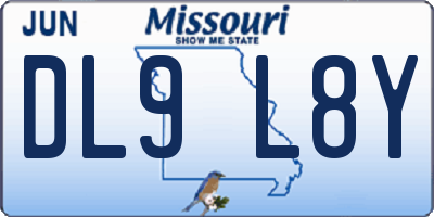 MO license plate DL9L8Y