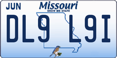 MO license plate DL9L9I