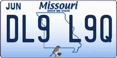 MO license plate DL9L9Q