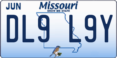 MO license plate DL9L9Y