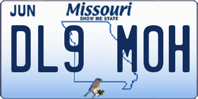 MO license plate DL9M0H