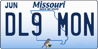 MO license plate DL9M0N