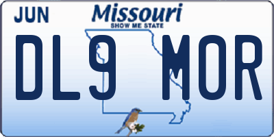 MO license plate DL9M0R