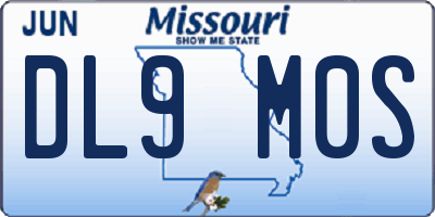 MO license plate DL9M0S