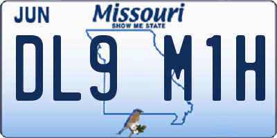 MO license plate DL9M1H