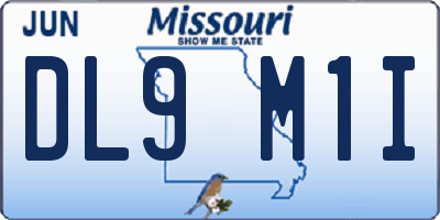 MO license plate DL9M1I