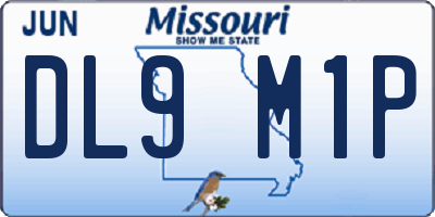 MO license plate DL9M1P