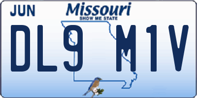 MO license plate DL9M1V