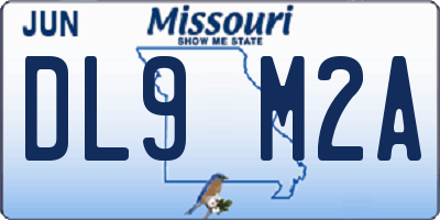 MO license plate DL9M2A