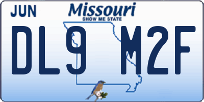 MO license plate DL9M2F