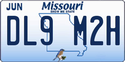 MO license plate DL9M2H