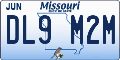 MO license plate DL9M2M