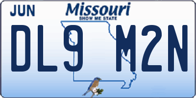 MO license plate DL9M2N