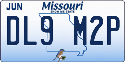 MO license plate DL9M2P