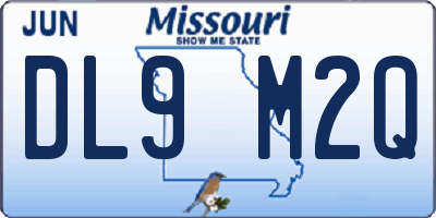 MO license plate DL9M2Q