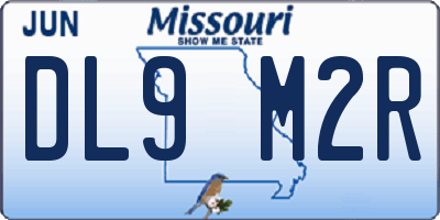 MO license plate DL9M2R