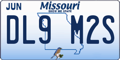MO license plate DL9M2S