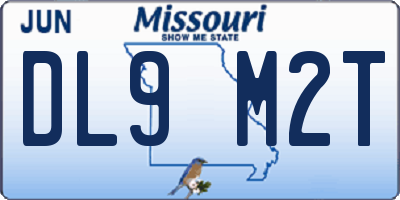 MO license plate DL9M2T