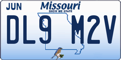 MO license plate DL9M2V