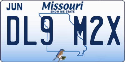 MO license plate DL9M2X
