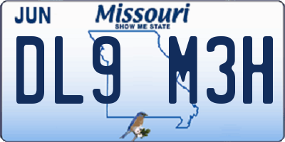 MO license plate DL9M3H