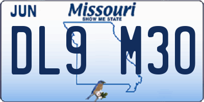 MO license plate DL9M3O